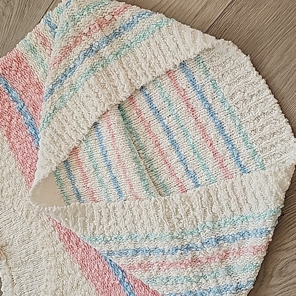 Vintage Soft Girl Pastels Eclectic Grandpa Knubby Pastel Sleeveless Top, Med - Picture 6 of 11